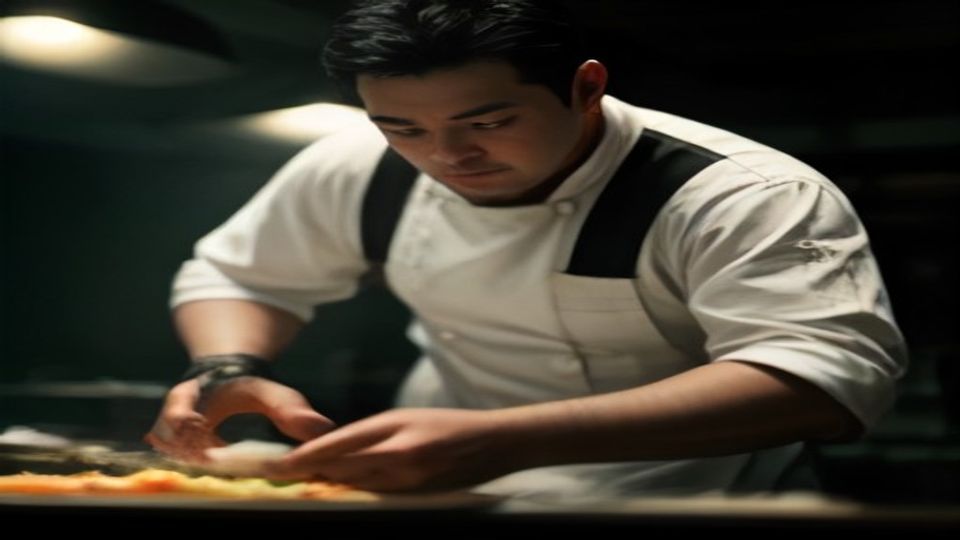 Dressage dans une cuisine sombre
