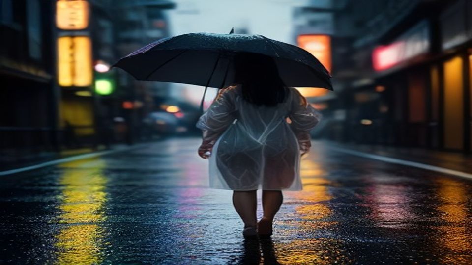 Pluie néon, ruelle de Tokyo